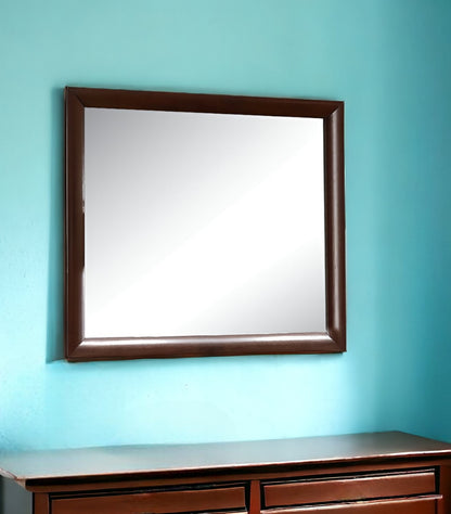 Miroir de commode avec cadre expresso de 35 po