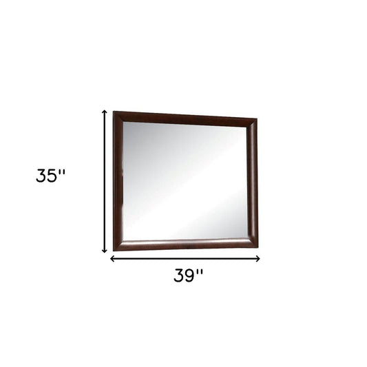 Miroir de commode avec cadre expresso de 35 po