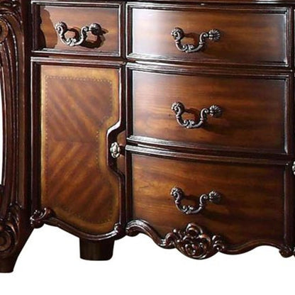 Commode à cinq tiroirs en bois massif de 71 po