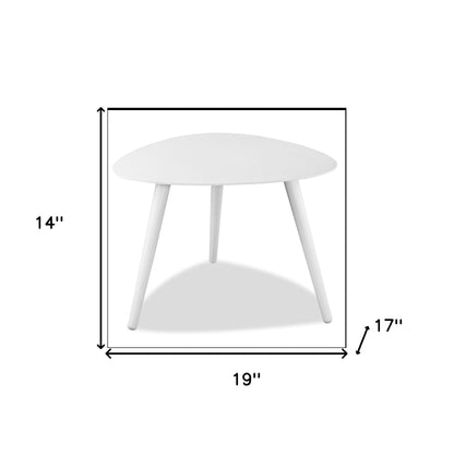 14" White Aluminum End Table