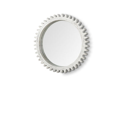 Miroir d'appoint encadré abstrait blanc de 35 po