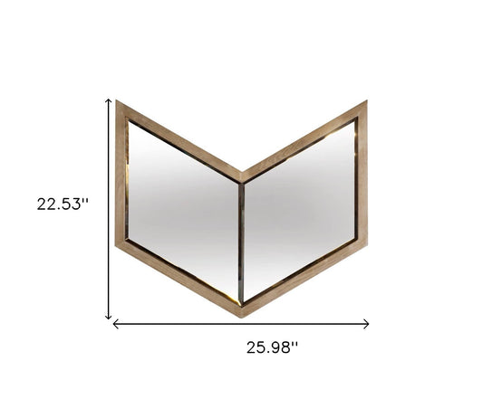 Miroir décoratif encadré fantaisie naturel de 23 po