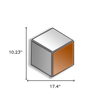 Ensemble de miroirs hexagonaux gris avec cadre en métal de 10 po