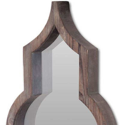 Miroir décoratif fantaisie encadré marron foncé de 34 po