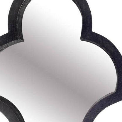 Miroir décoratif encadré fantaisie noir de 34 po