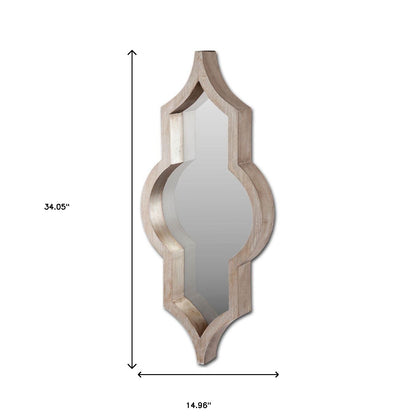 Miroir décoratif encadré fantaisie naturel de 34 po