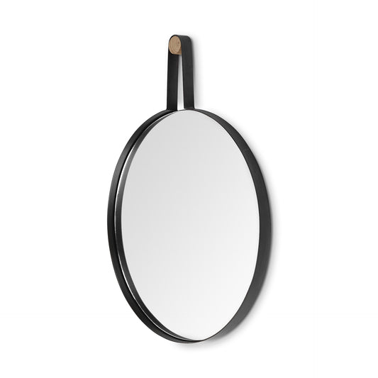 Miroir en bois noir de 26 po