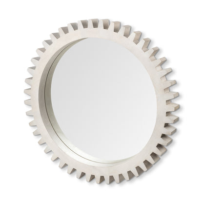 Miroir d'appoint encadré abstrait blanc de 36 po