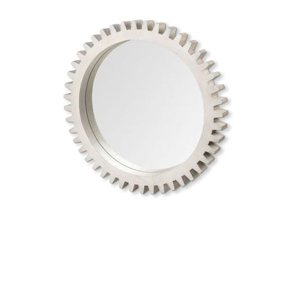 Miroir d'appoint encadré abstrait blanc de 36 po