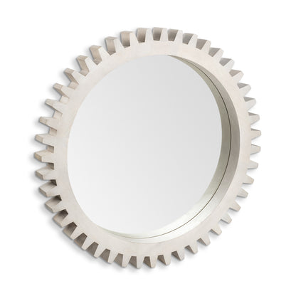 Miroir d'appoint encadré abstrait blanc de 36 po