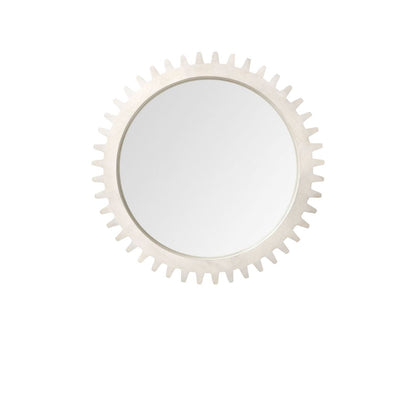 Miroir d'appoint encadré abstrait blanc de 36 po