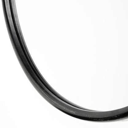 Miroir d'appoint ovale noir avec cadre en métal de 36 po