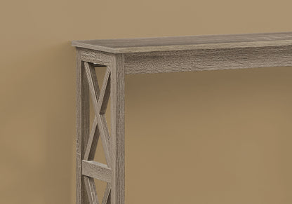 47" Taupe Console Table With Storage