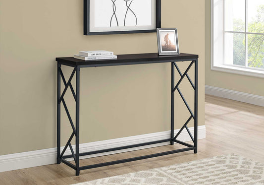 44" Brown And Black Frame Console Table