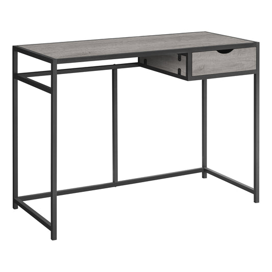 Bureau d'ordinateur gris et gris foncé de 42 po