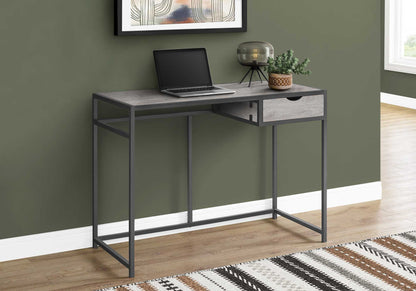 Bureau d'ordinateur gris et gris foncé de 42 po