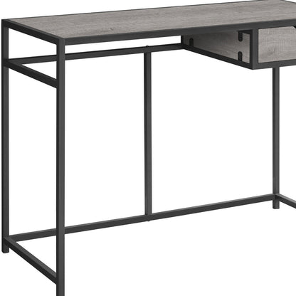 Bureau d'ordinateur gris et gris foncé de 42 po