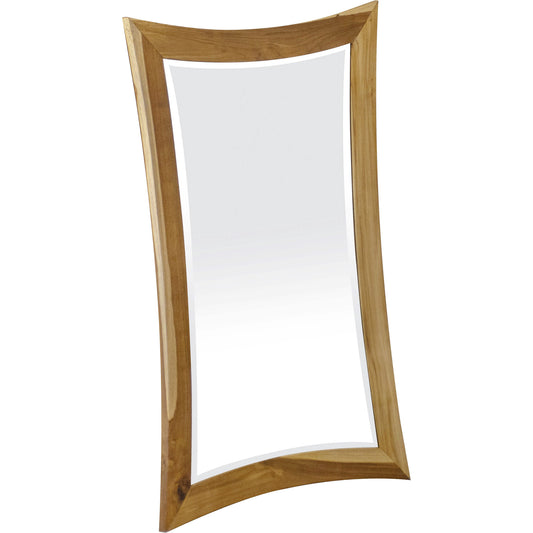 Miroir de salle de bain abstrait en bois brun de 35 po