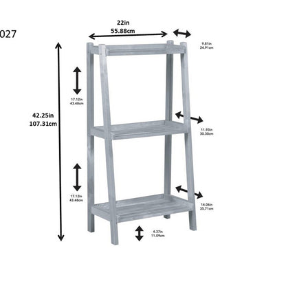 42" Bookcase With 3 Shelves In Espresso