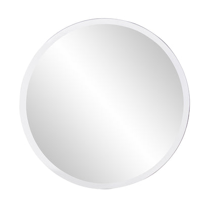 Miroir d'appoint rond gris sans cadre de 28 po