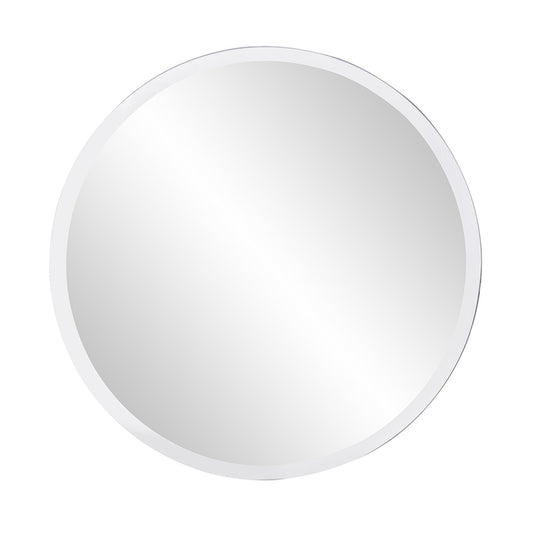 Miroir d'appoint rond gris sans cadre de 28 po