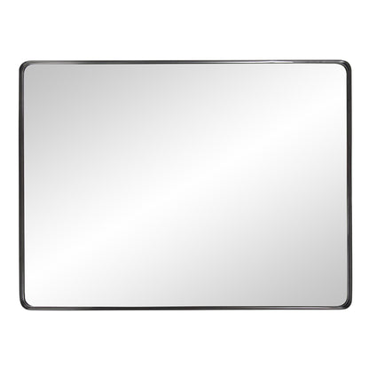 Miroir d'appoint avec cadre en métal noir de 40 po