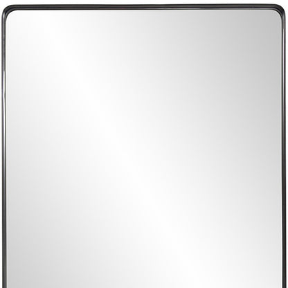 Miroir d'appoint avec cadre en métal noir de 40 po