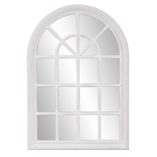 Miroir d'appoint encadré en arc blanc de 41 po