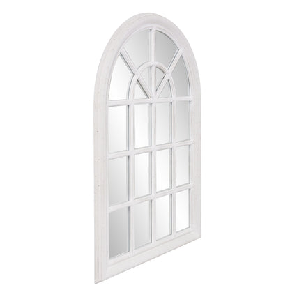 Miroir d'appoint encadré en arc blanc de 41 po