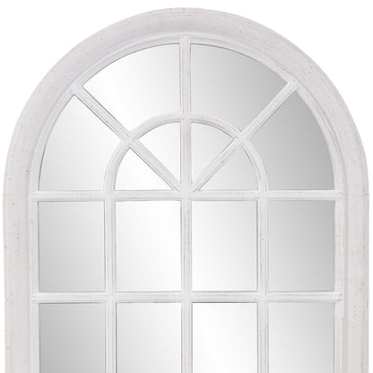 Miroir d'appoint encadré en arc blanc de 41 po