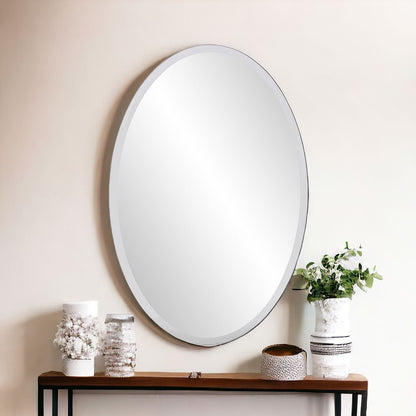 Miroir sans cadre de forme ovale