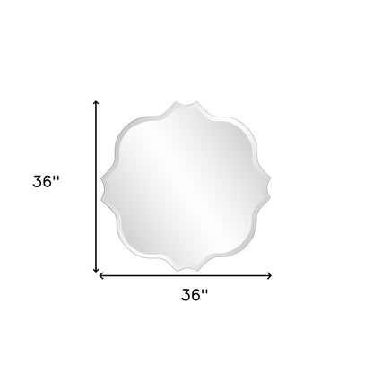 Miroir décoratif sans cadre à quatre feuilles de 36 po