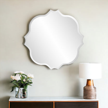 Miroir décoratif sans cadre à quatre feuilles de 36 po