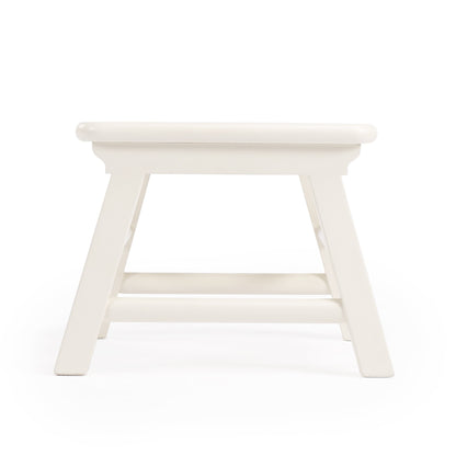 Chaise de bar sans dossier en bois blanc manufacturé de 10 po