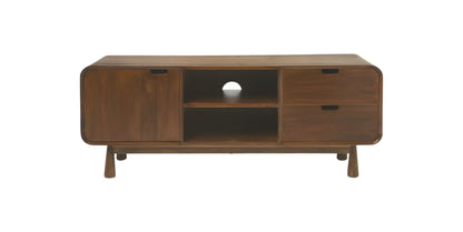 50" Brown Mid Century Modern Wood TV Stand