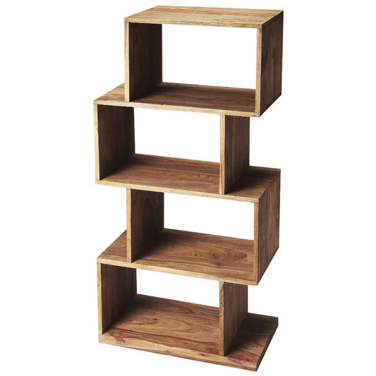 48" Sheesham Vertical Standard Bookcase Back Open