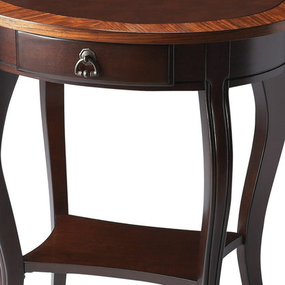 Table d'appoint ovale Cerisier Nouveau