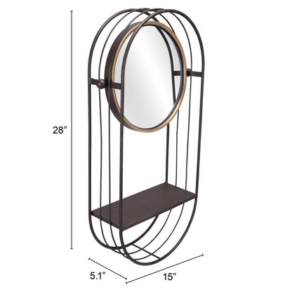 Étagère industrielle en miroir gris