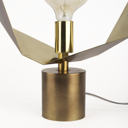 Lampe de table ou de bureau Halo géométrique dorée