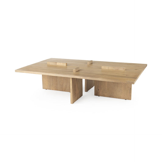 Table basse rectangulaire naturelle de 34 po