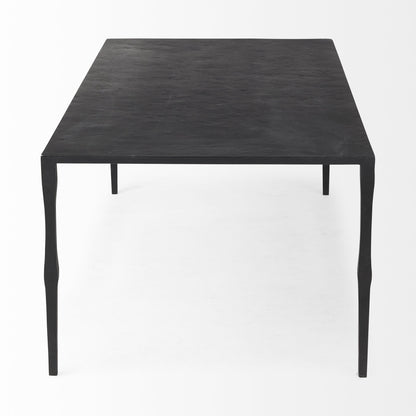 Table basse rectangulaire minimaliste en fer noir