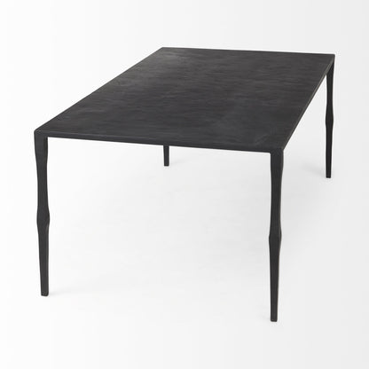 Table basse rectangulaire minimaliste en fer noir