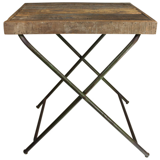 Table d'appoint en bois massif anthracite et marron de 30 po