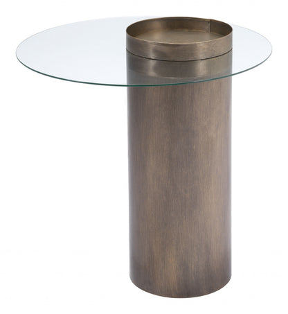 Table d'appoint contemporaine en or antique