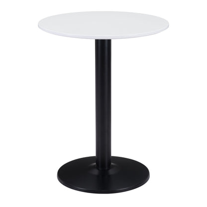 Table d'appoint ronde noire et blanche de 24 po