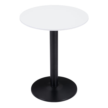 Table d'appoint ronde noire et blanche de 24 po