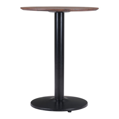 Table d'appoint ronde noire et brune de 24 po