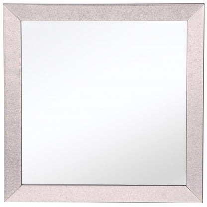 Miroir d'appoint carré en verre gris de 24 po