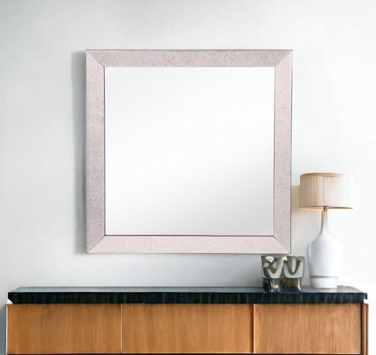 Miroir d'appoint carré en verre gris de 24 po