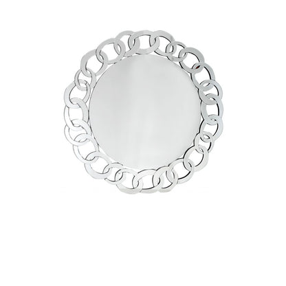 Miroir d'appoint rond en verre transparent de 39 po